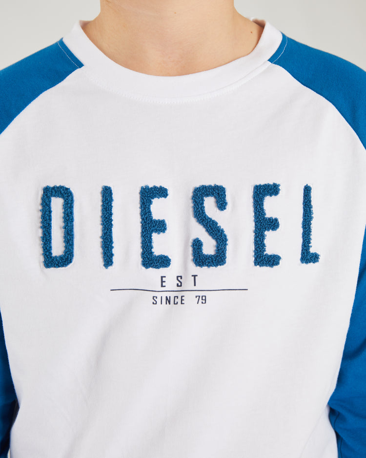 Carter L/S Tee Petrol / White