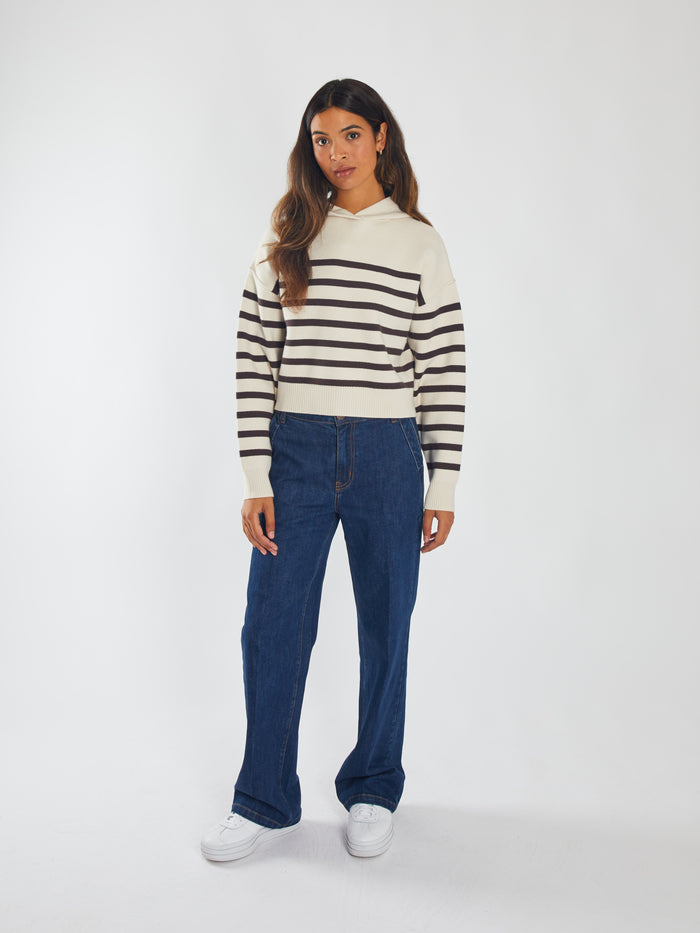 Meredith Knit Stone White