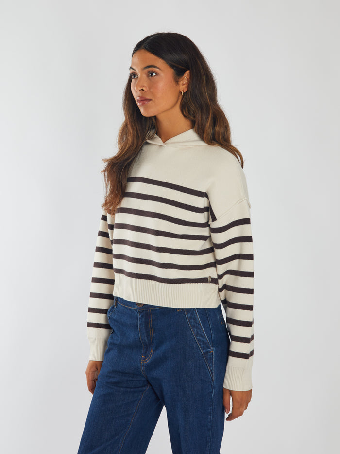 Meredith Knit Stone White