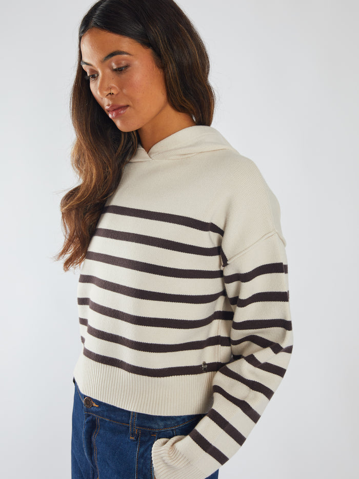 Meredith Knit Stone White