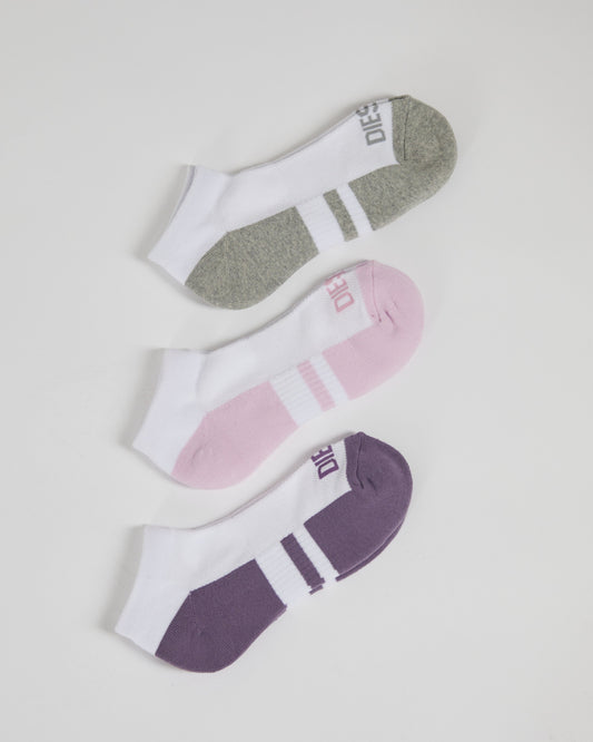 Makenzie Ankle Socks Pink/Lavender/Grey