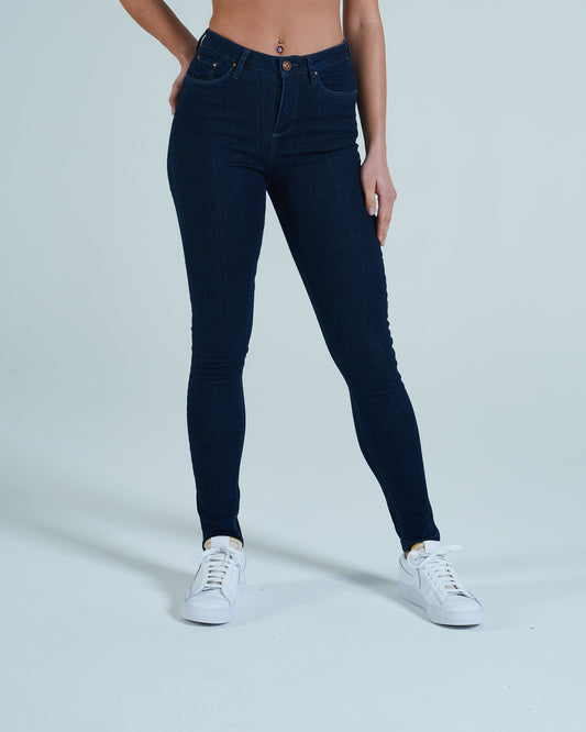 Cassey High Waist Skinny Dark Blue Wash