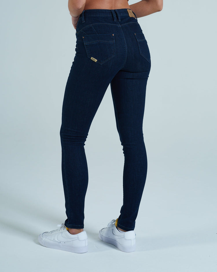 Cassey High Waist Skinny Dark Blue Wash