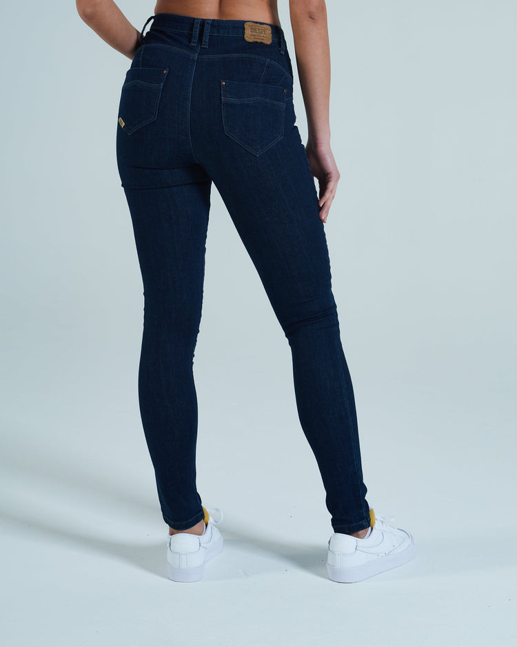 Cassey High Waist Skinny Dark Blue Wash