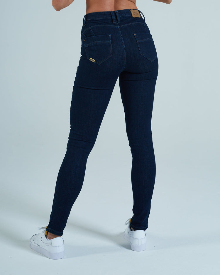 Cassey High Waist Skinny Dark Blue Wash