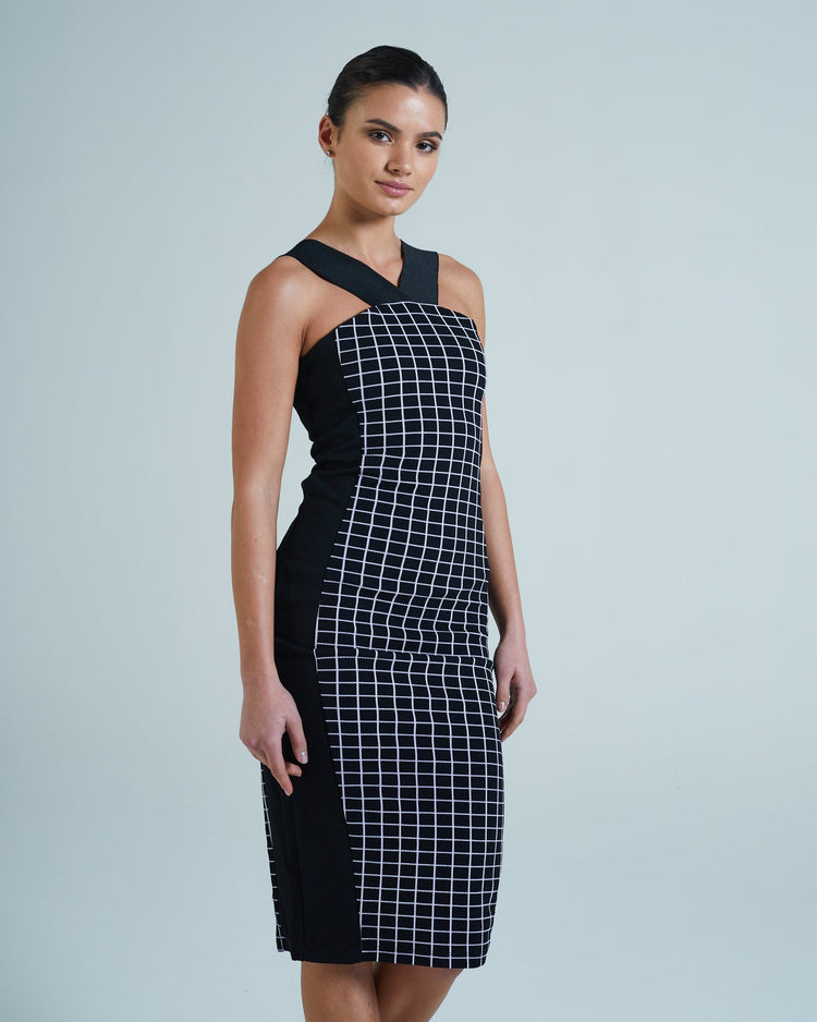 Monica Dress Black/White