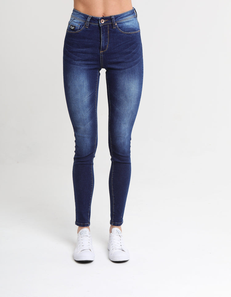 Amilia High Waist Skinny Blue Wash