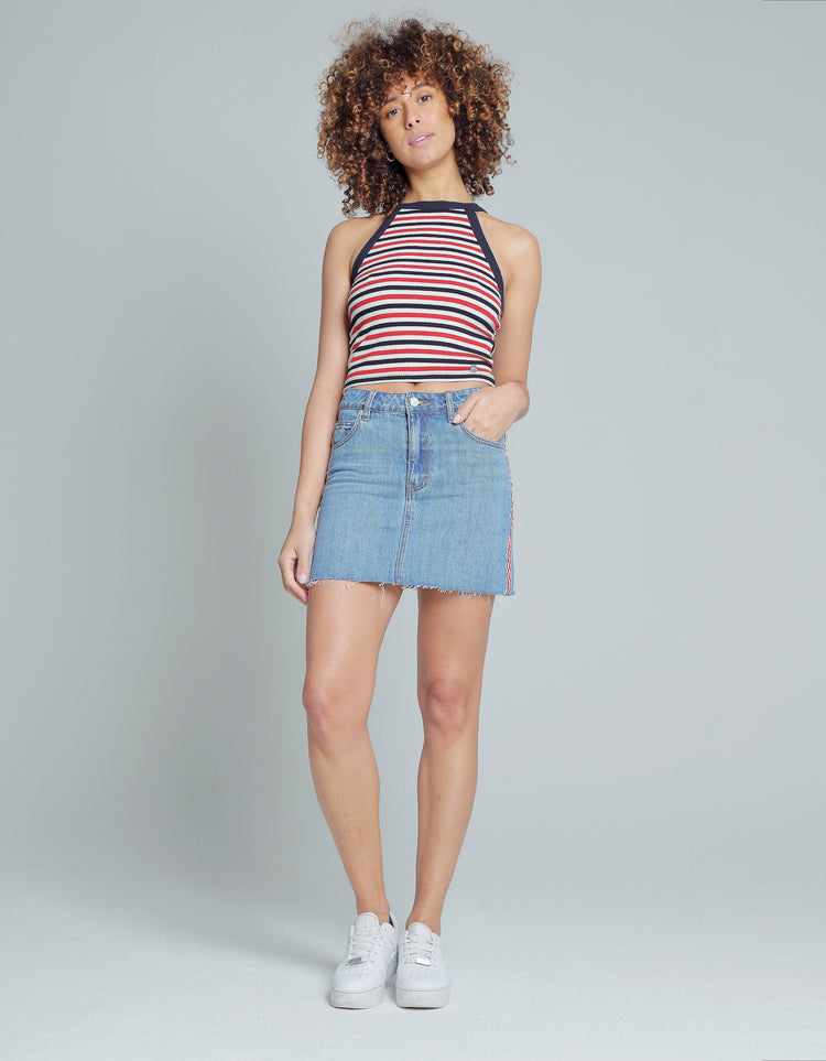 Irma Cropped Vest Stripe