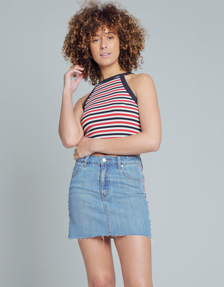 Irma Cropped Vest Stripe