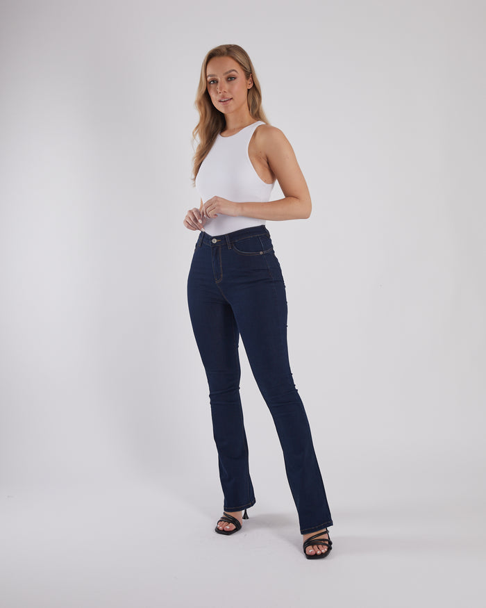 Gina Hr Bootleg Indigo Blue