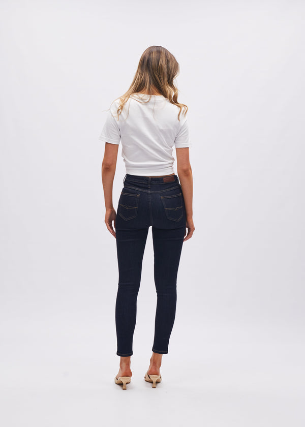 Jessica High Rise Skinny Blue Selvedge