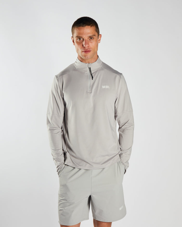 Ernest Half Zip Distant Grey