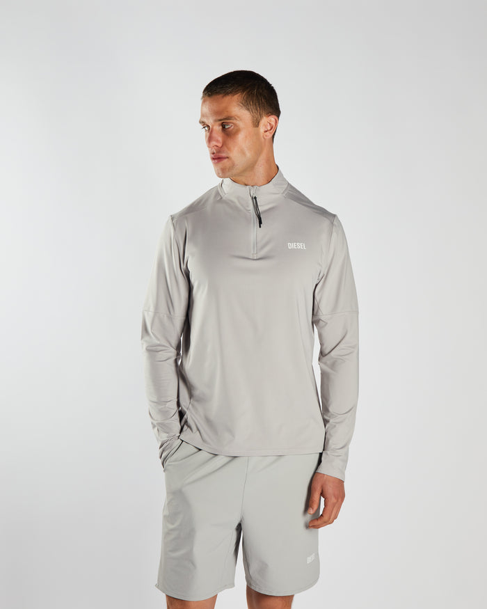 Ernest Half Zip Distant Grey