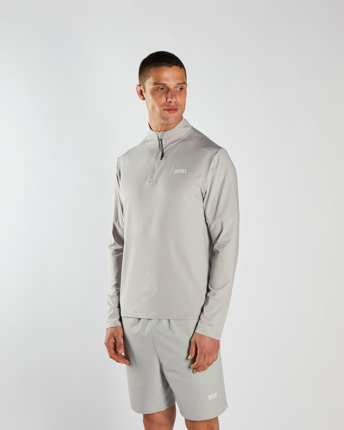 Ernest Half Zip Distant Grey