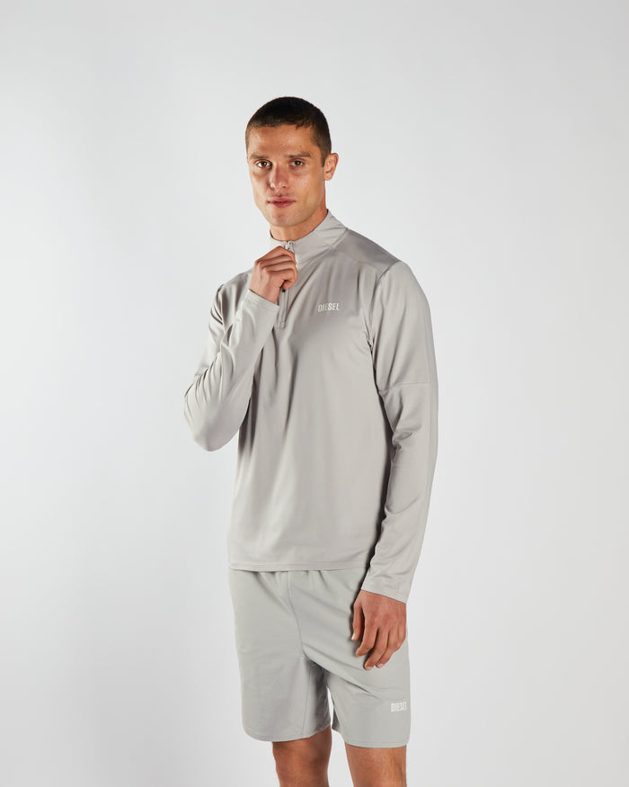 Ernest Half Zip Distant Grey
