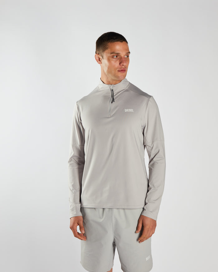 Ernest Half Zip Distant Grey
