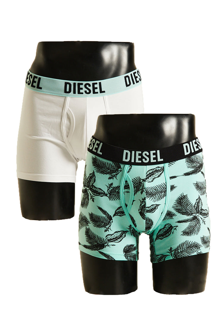 Davey Boxers Cool Mint/White