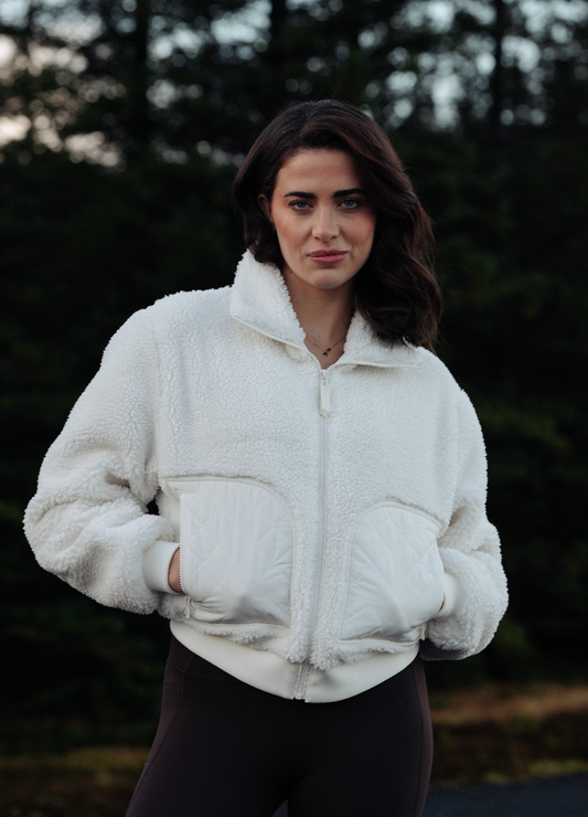 Zia Borg Fleece Jacket Ecru