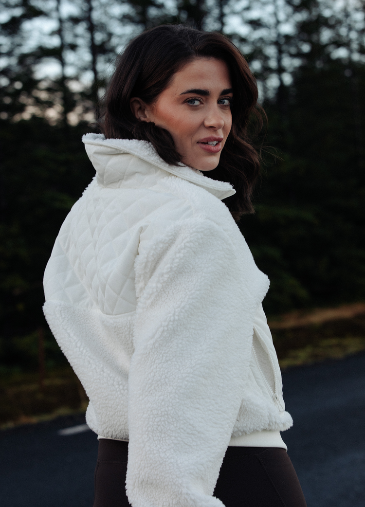 Zia Borg Fleece Jacket Ecru