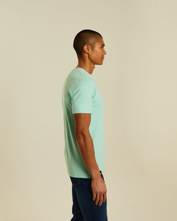 Basic Caden O Neck Tee Cool Mint