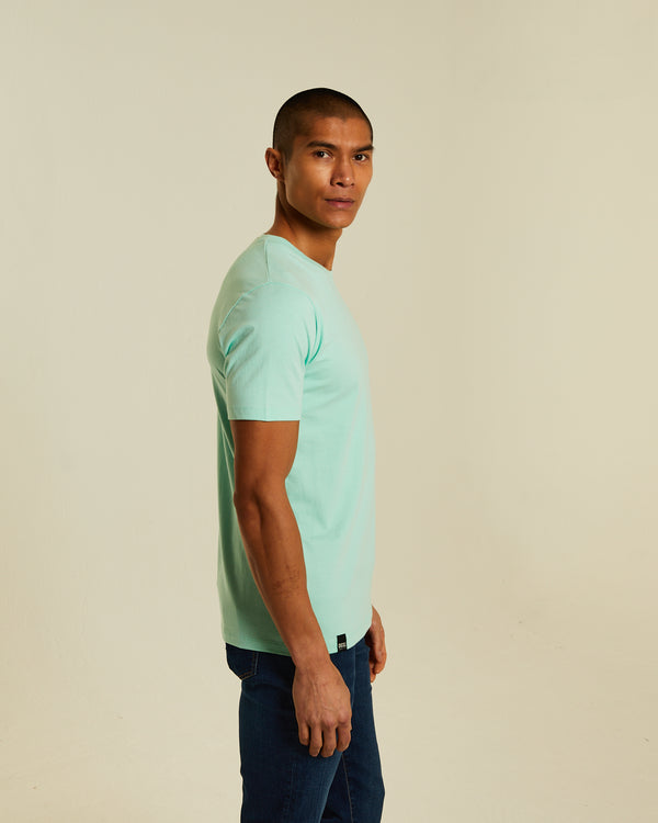 Basic Caden O Neck Tee Cool Mint
