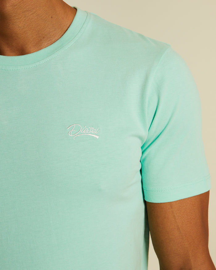 Basic Caden O Neck Tee Cool Mint