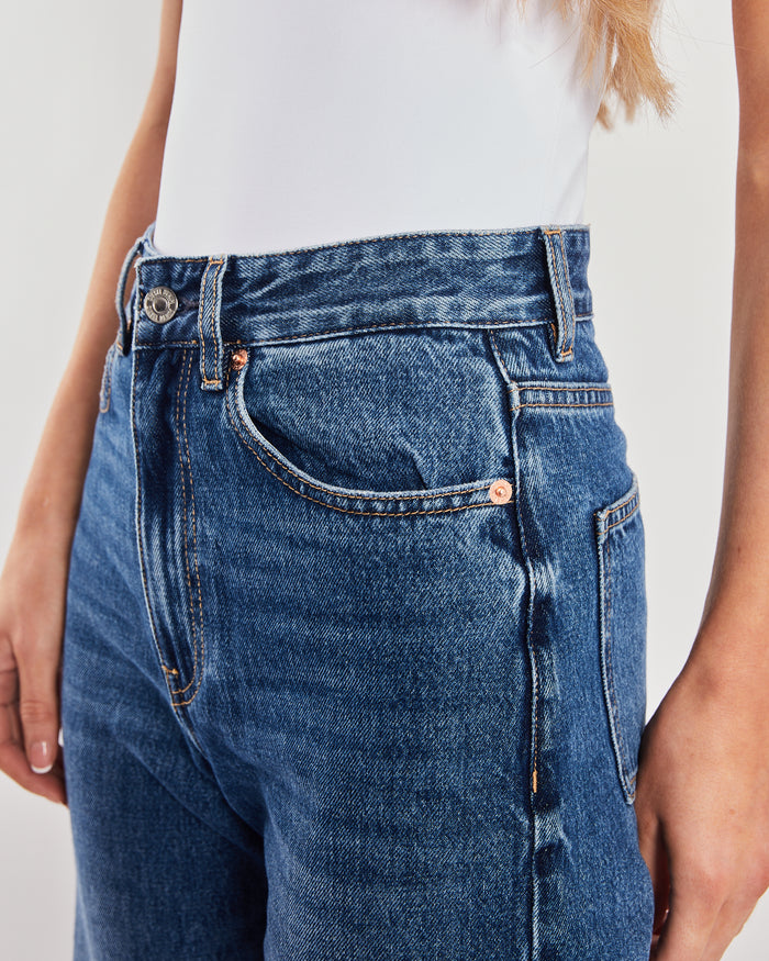 Cara Wide leg Aged Blue