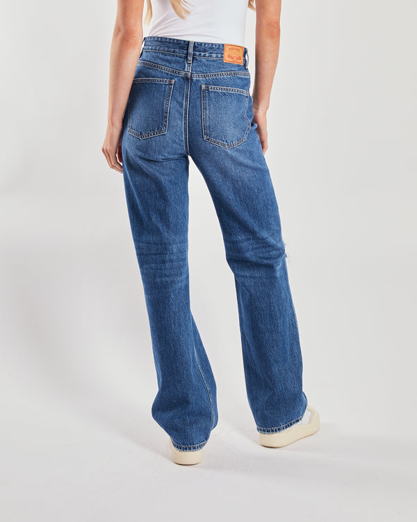 Cara Wide leg Aged Blue