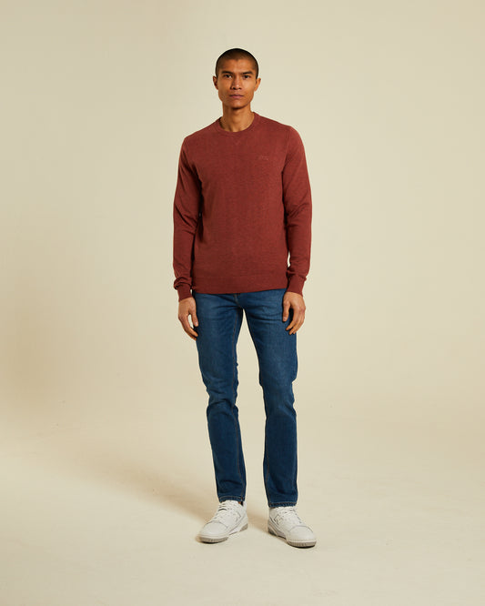 Dylan Round Neck Fired Earth Marl