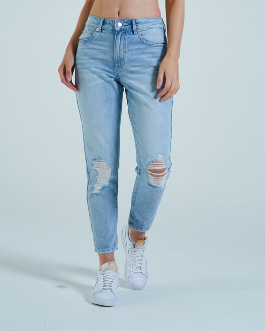 Florrie Mom Jean Vintage Blue