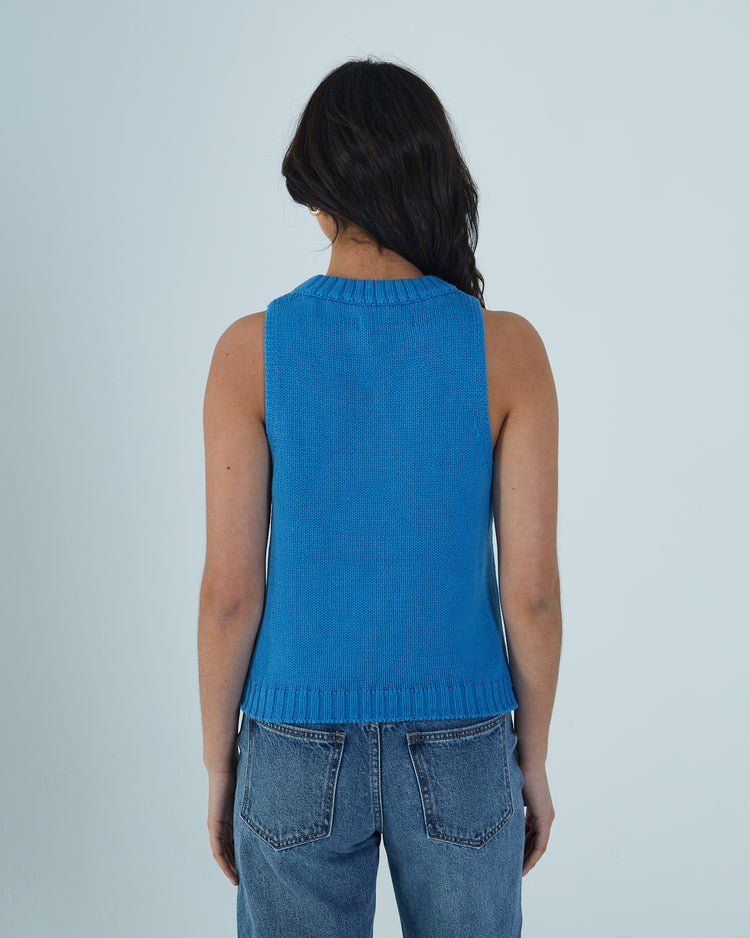 Lexis Knit Vest Azure Blue