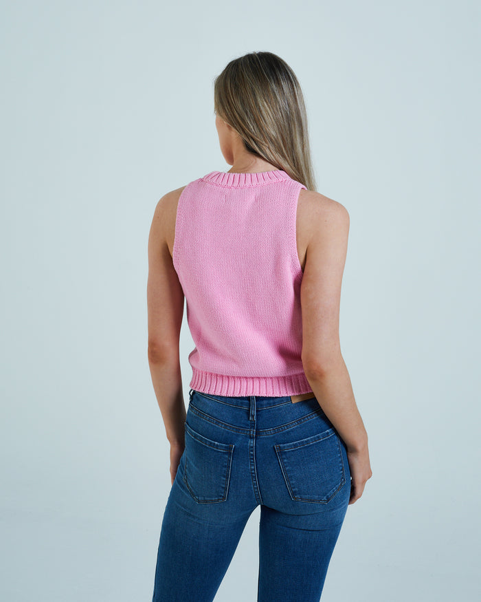Lexis Knit Vest Pink Lemonade