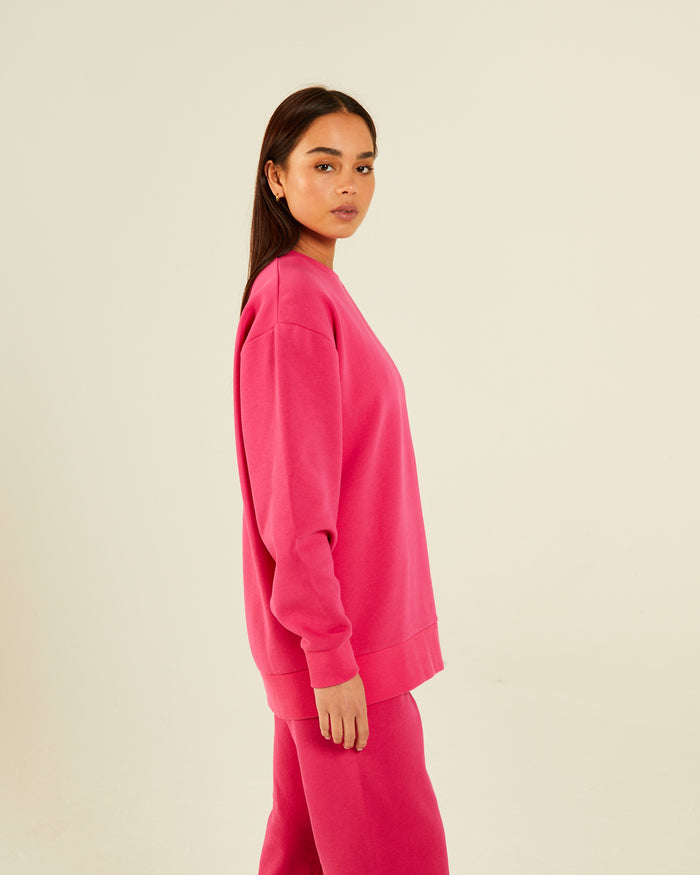 Lace Sweatshirt Pink Yarrow