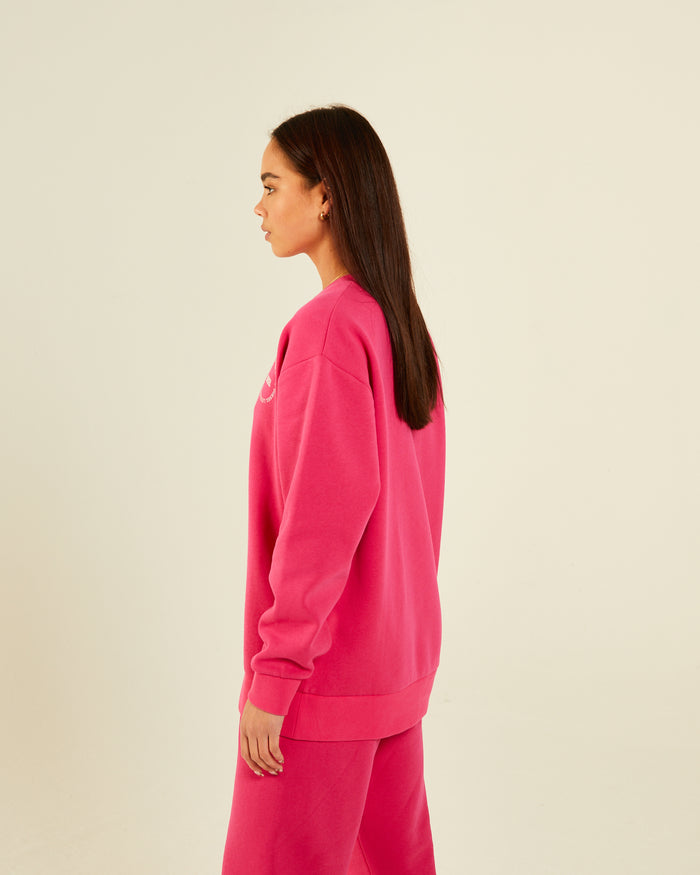 Lace Sweatshirt Pink Yarrow
