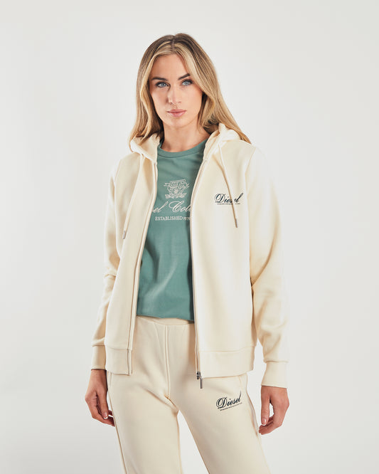 Marlene Zipper Hood Vanilla White