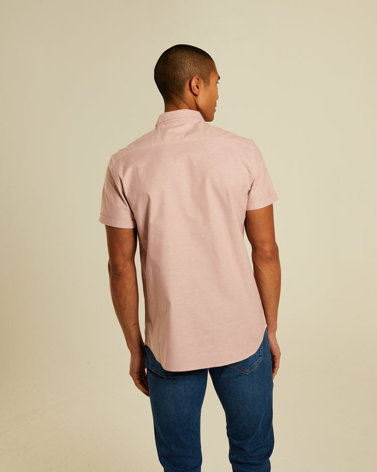 Rio Oxford Ss Shirt Plaster Pink