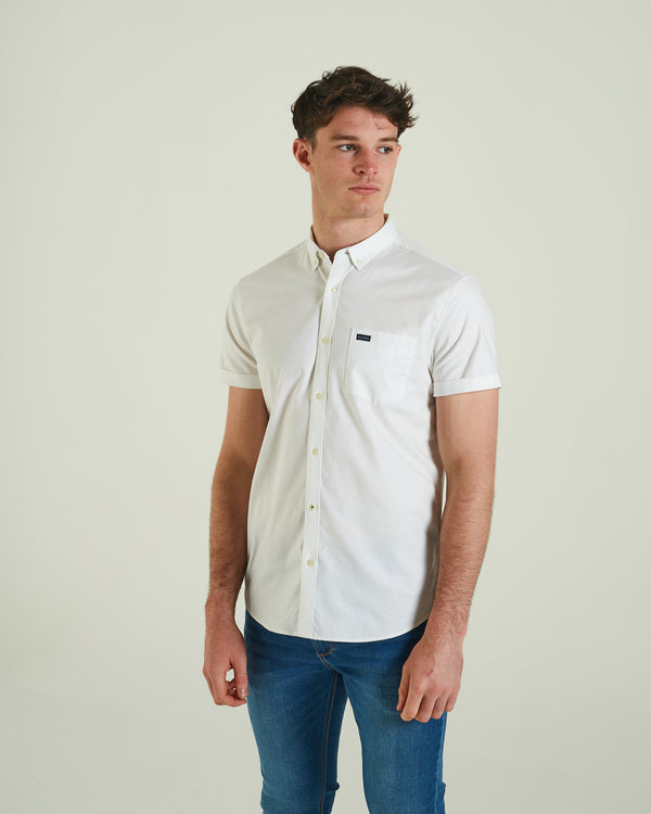 Rhys Oxford Ss Shirt Optic White