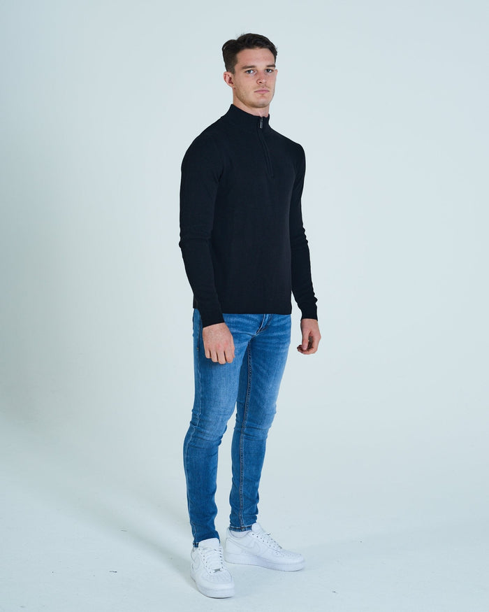 Andrei 1/2 Zip Black