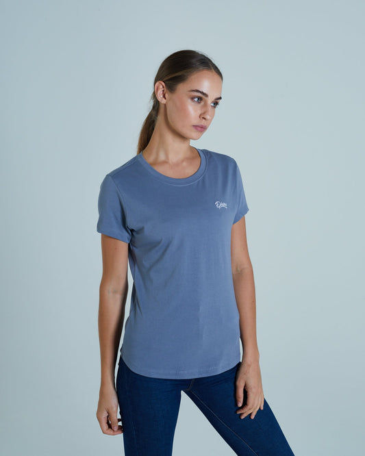 Cloda Basic T-Shirt Blue Daze