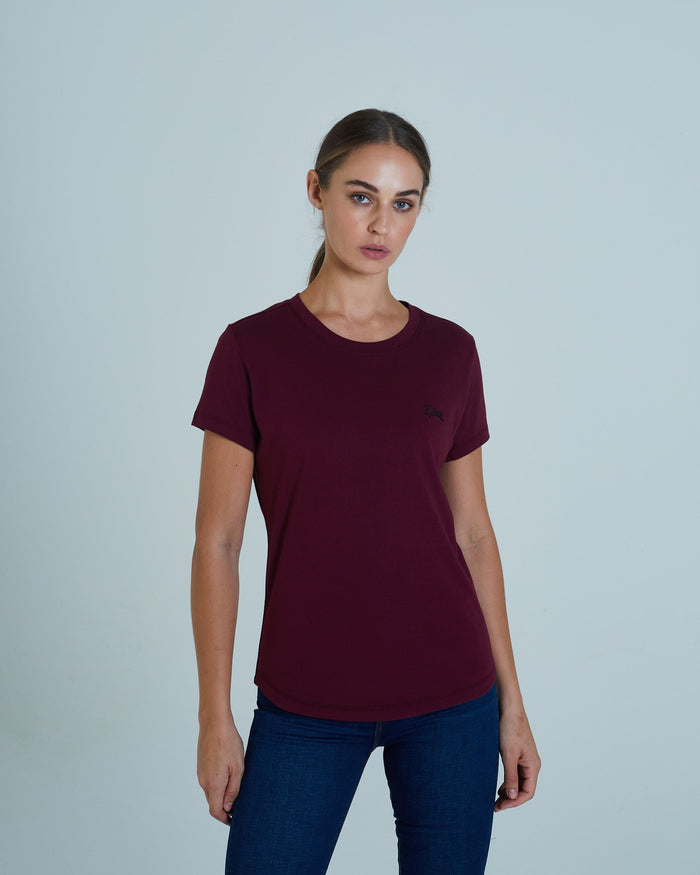 Cloda Basic T-Shirt Deep Damsen