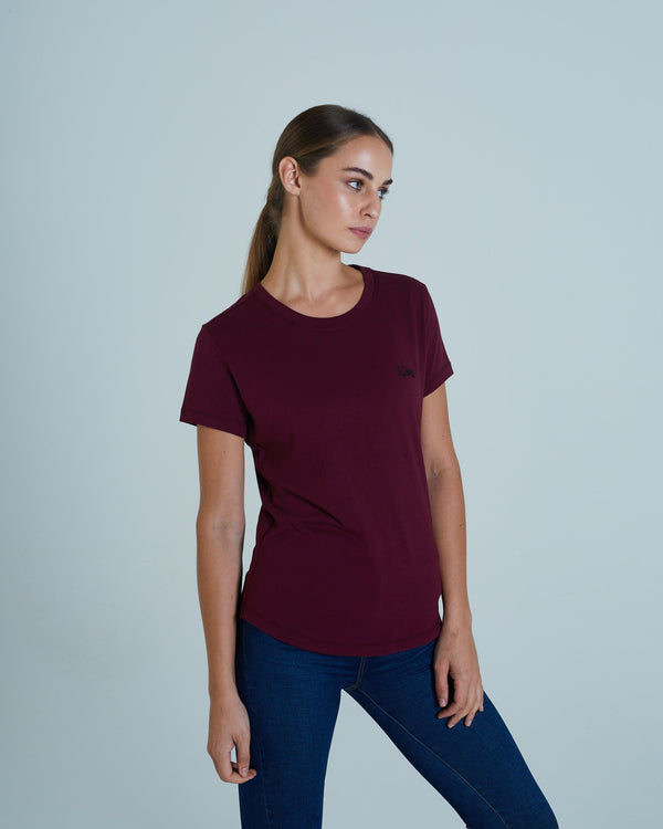Cloda Basic T-Shirt Deep Damsen