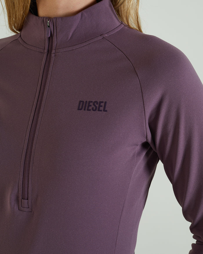 Unwind Half Zip Heather Purple