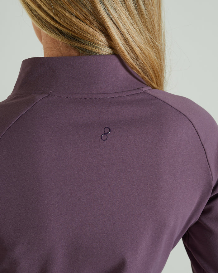 Unwind Half Zip Heather Purple