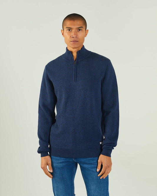 Colter Half Zip Space Blue Marl