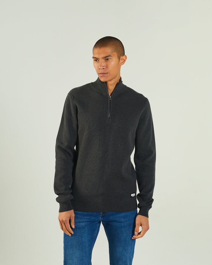 Colter Half Zip Charcoal Marl