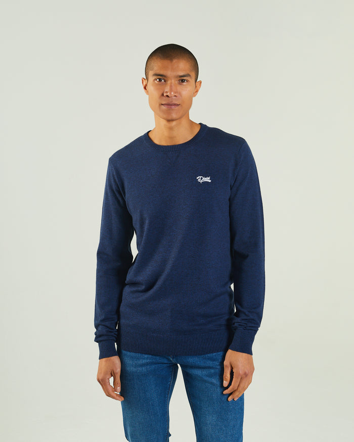 Dylan Round Neck Navy Blazer