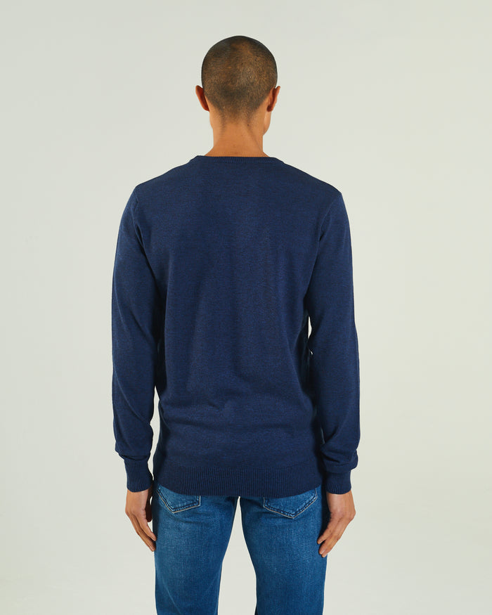 Dylan Round Neck Navy Blazer