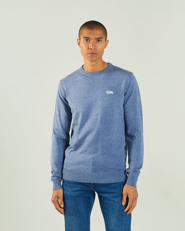 Dylan Round Neck Snorkel Blue Melange
