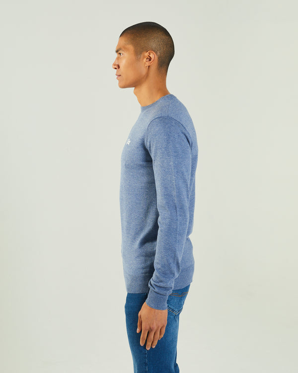 Dylan Round Neck Snorkel Blue Melange