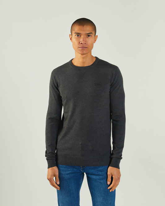 Dylan Round Neck Charcoal Marl